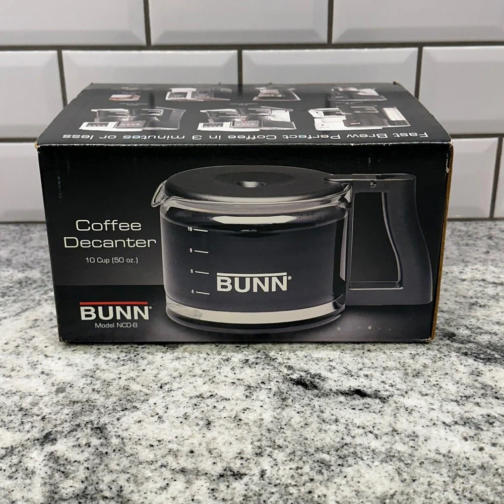 Bunn 10 Cup Coffee‎ Decanter NCD-B Black Glass Replacement Carafe New In Box
